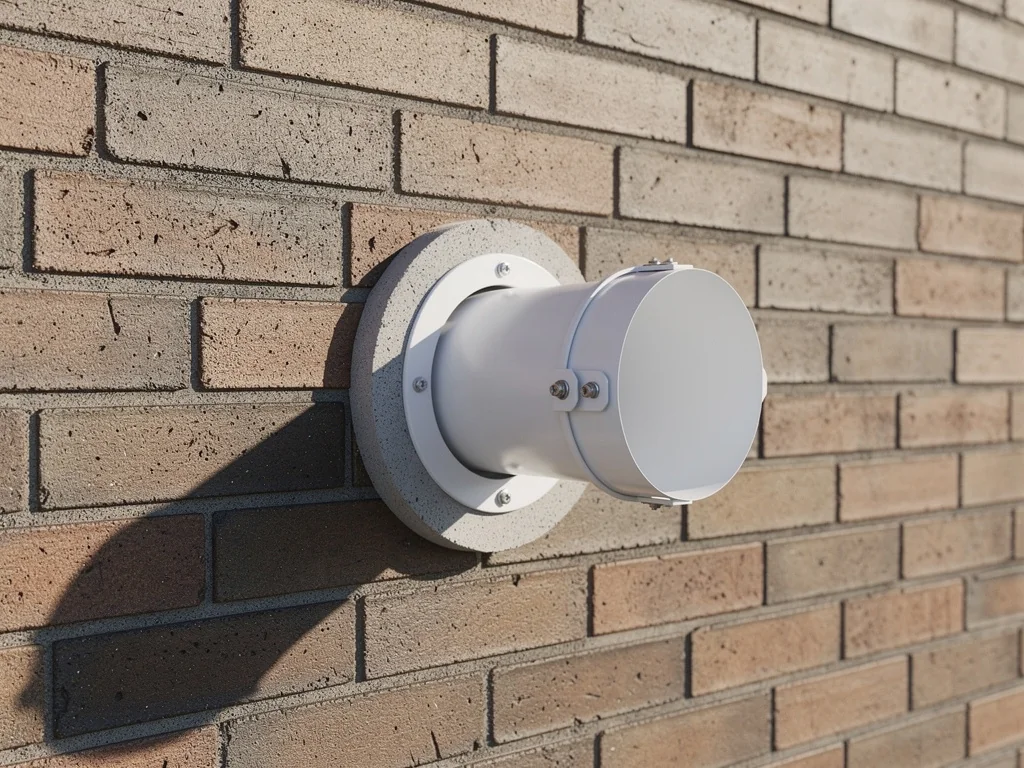 Kit ventouse traversant un mur extérieur, finition maçonnée soignée